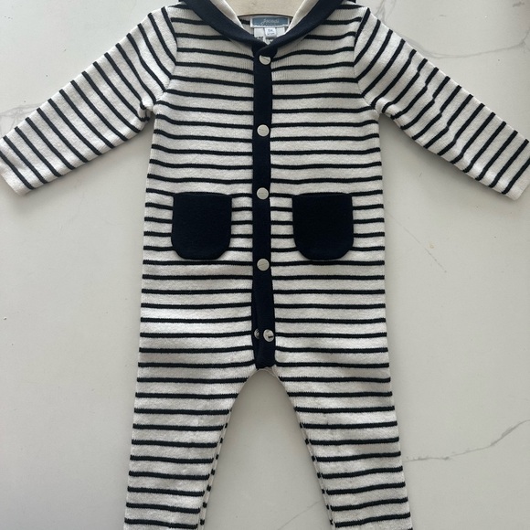 Jacadi Kids Striped Sweater - Navy and White - Picture 2 of 5